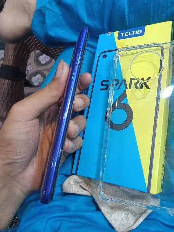 Tecno spark 6 PTA official approveall ok hai 10/8 hai box hai Rm4 GB64 8