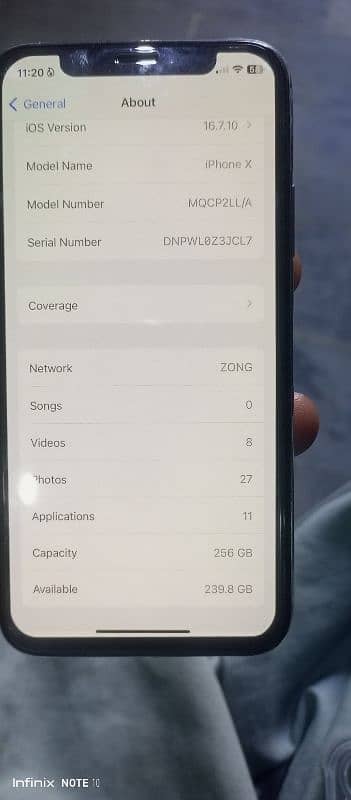 iphone x 256 gb official approved 3