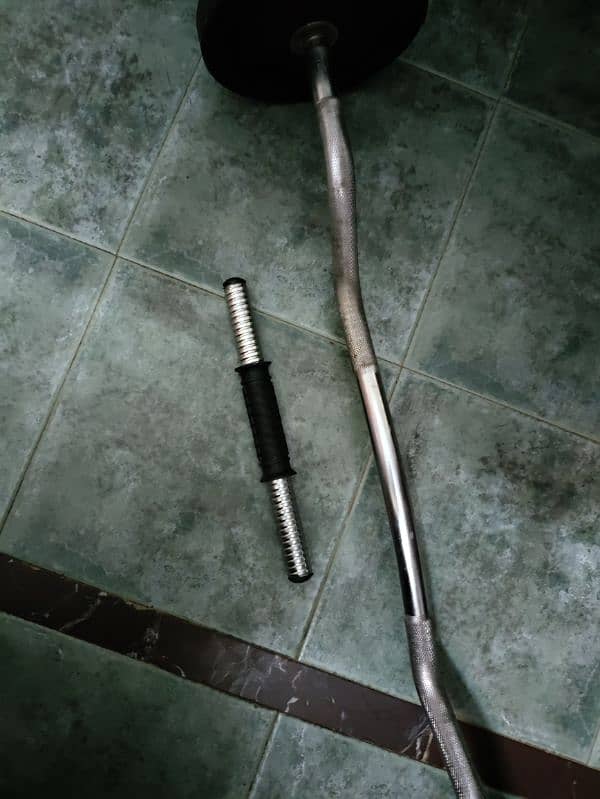 New Curl rod with weights & 1 dumbbell rod 4