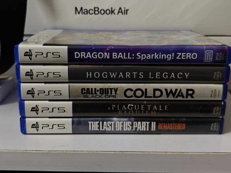 PS5 DBZ Sparking zero, Last of us 2,Black ops, Hogwarts, Plague Tale 1