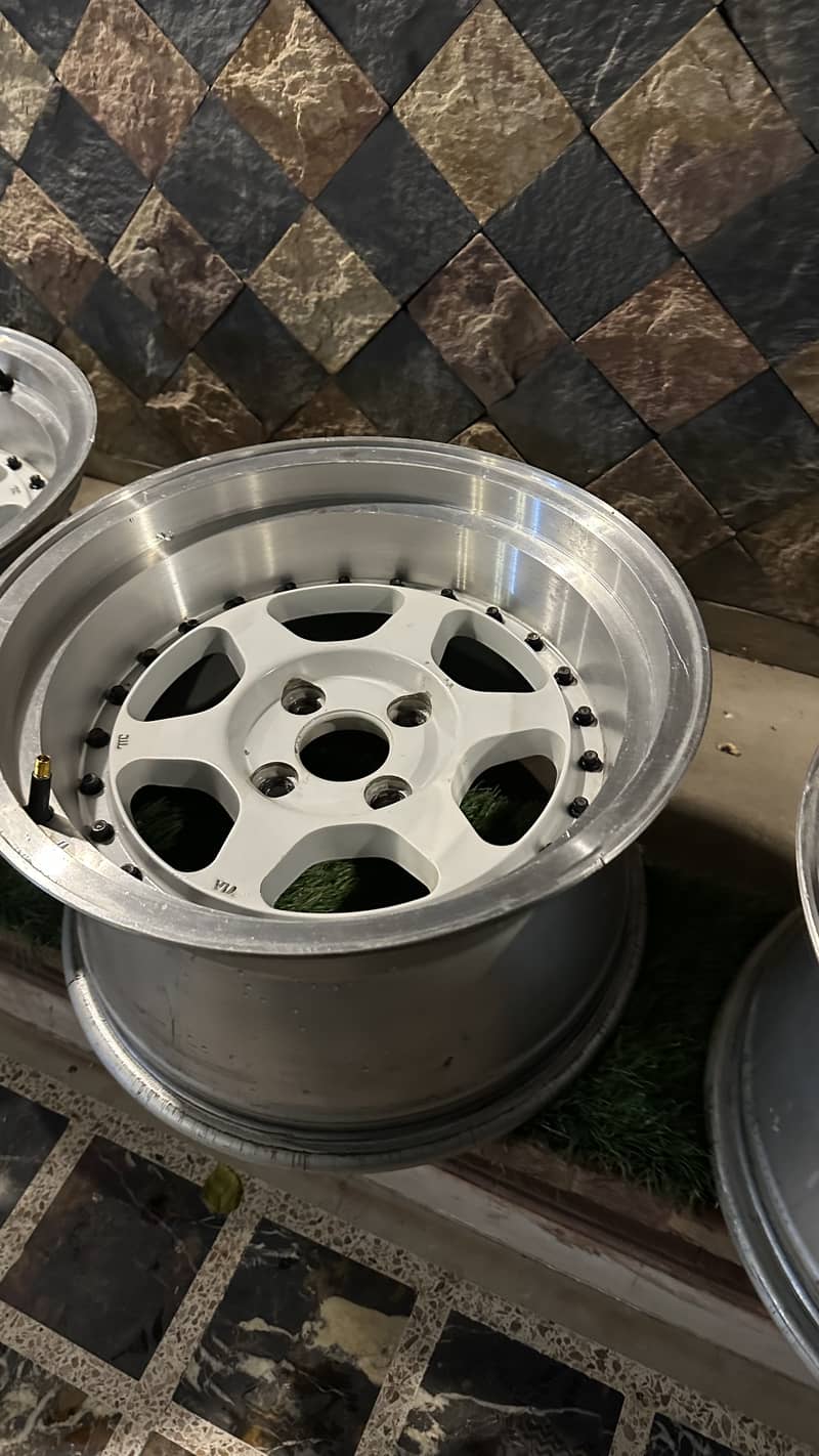 15 inch deep dish rims , 8.5 jj , 4 nut ,100 PCD 5