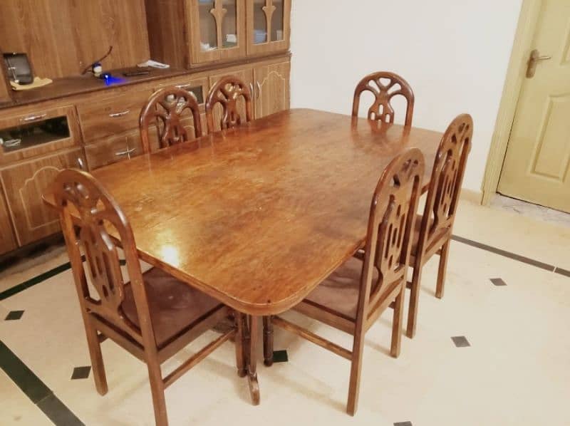 Dinning Table with 06 Chairs ( Wooden ) 1