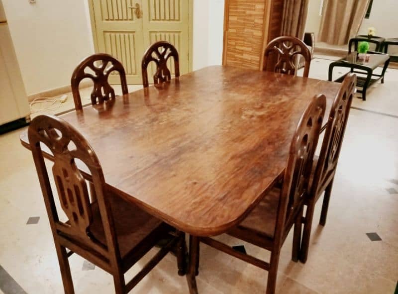 Dinning Table with 06 Chairs ( Wooden ) 2