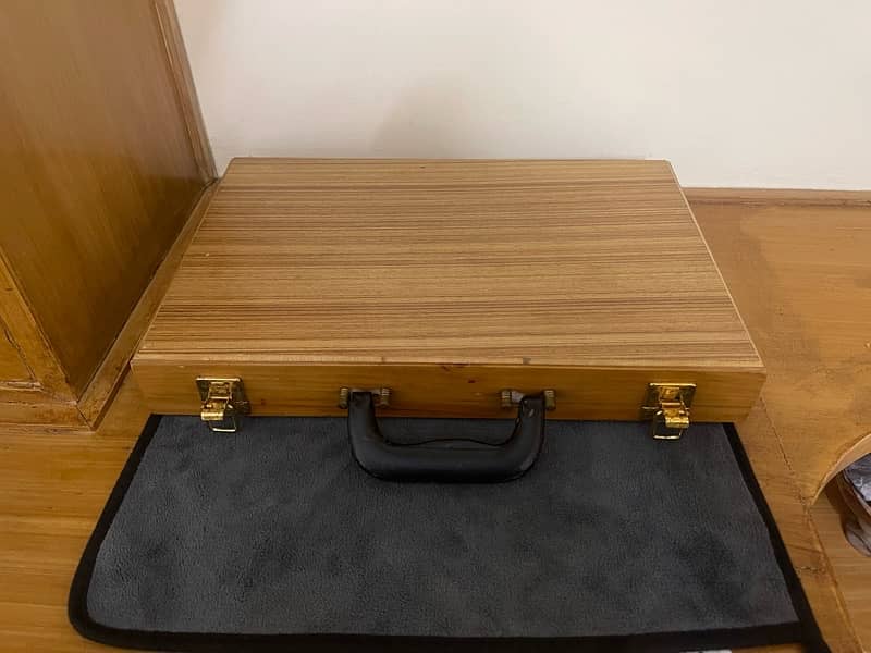 Wooden Jewellery Briefcase Box | Work Paper Storage Organizer Tachy 2