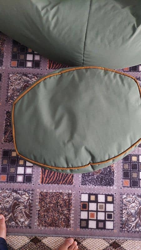 Bean Bag Lounger with foot stool 2