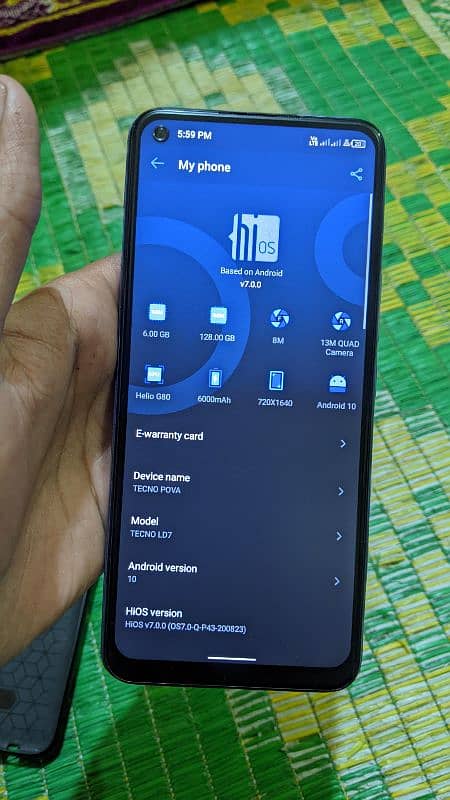 Tecno pova 6/128 with box All okay condition 10/9 1