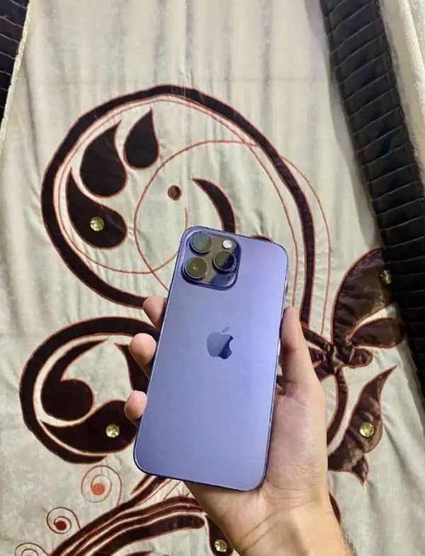 iphone 14pro max 256gb deep purple 10/10 4months sim time with box 0