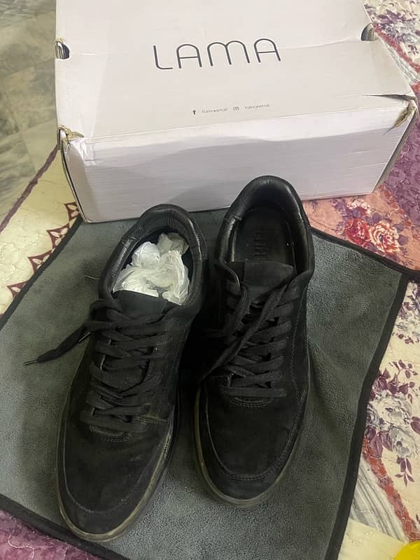 LAMA Black Men Leather Sneakers 1