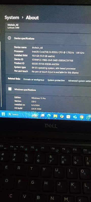 Dell Latitude i5 8gen for sale in sargodha 8