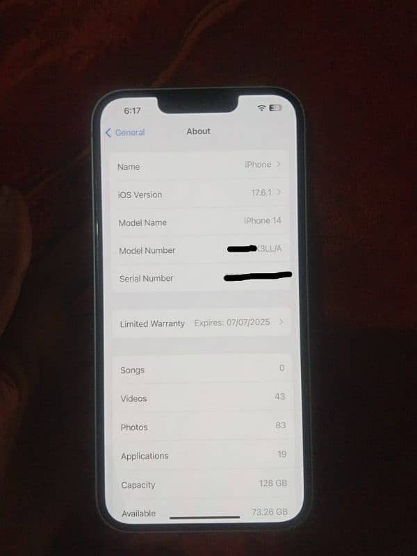 IPHONE 14 128 GB NON PTA JV 9