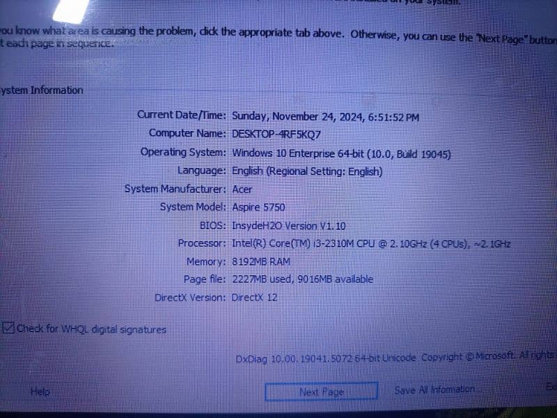 ACER ASPIRE 15 INCH LAPTOP 2