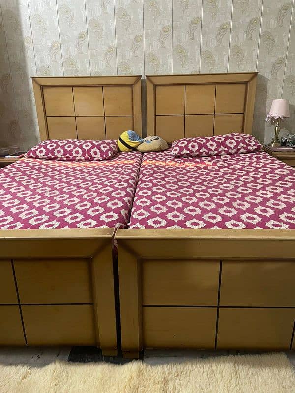 Bed Dressing And Side Table with mattress 1