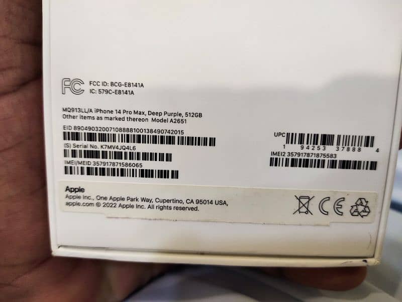 Iphone 14 Pro Max LLA 512 GB PTA Approved 5