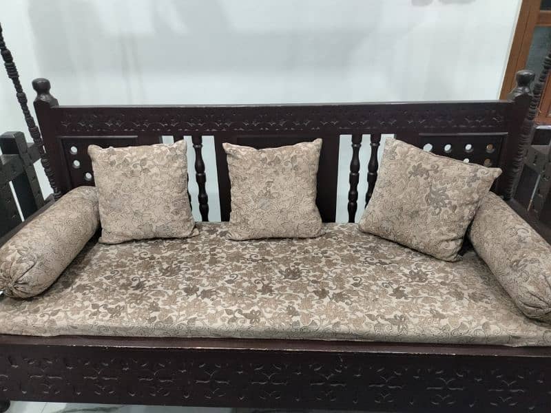 swing sofa | wooden swing | swing jhoola | sheesham wood swing bed 0