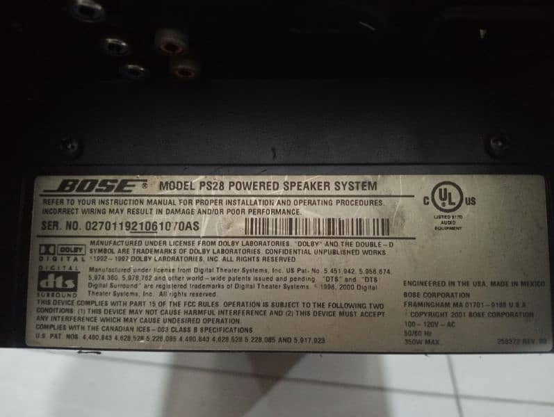 Bose speaker system 5