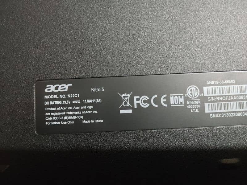 acer Nitro 5 gaming i5 12450H 6