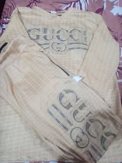 Gucci-Styled Beige Nightwear Set for Sale.