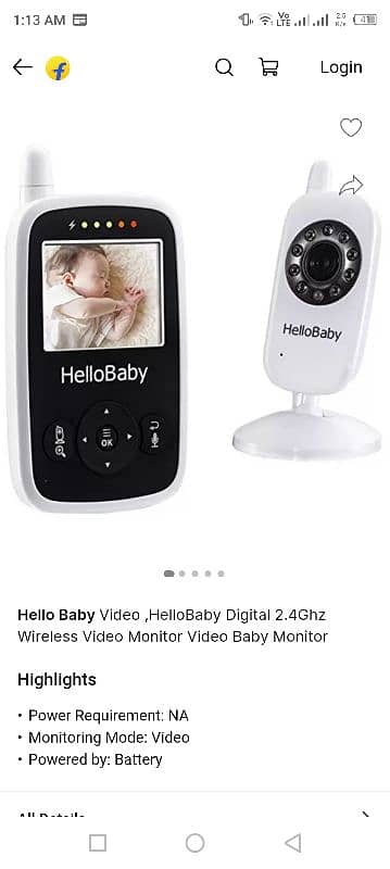 Baby monitor camera 1