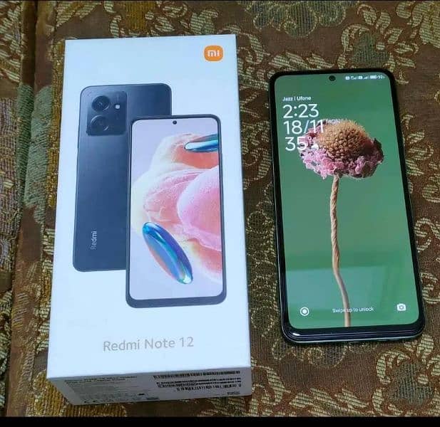 Redmi note12 8+4/128gb with box exchange possible 0