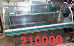 SS steel counter display counter chiller double door fridge