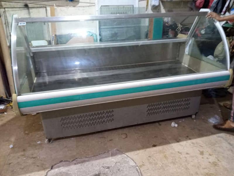 SS steel counter display counter chiller double door fridge 3