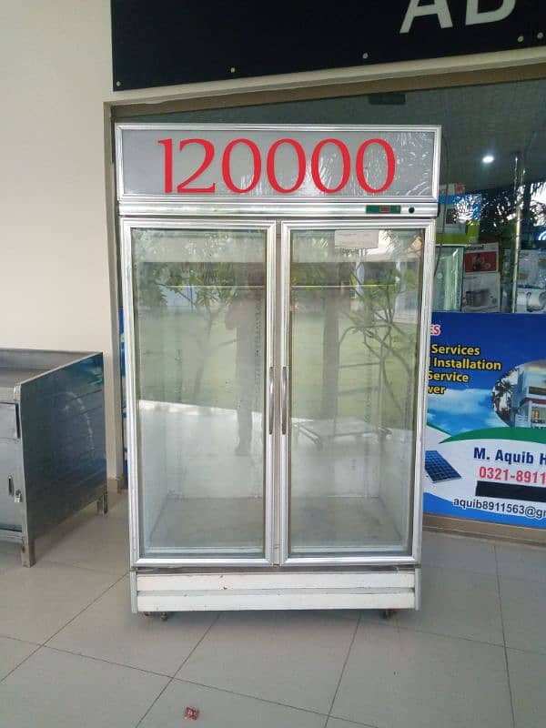 SS steel counter display counter chiller double door fridge 5