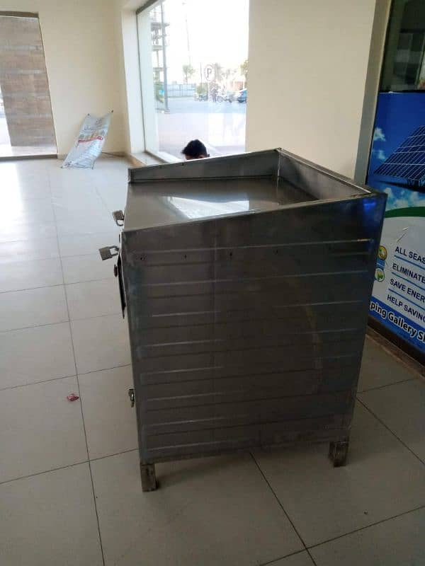 SS steel counter display counter chiller double door fridge 10