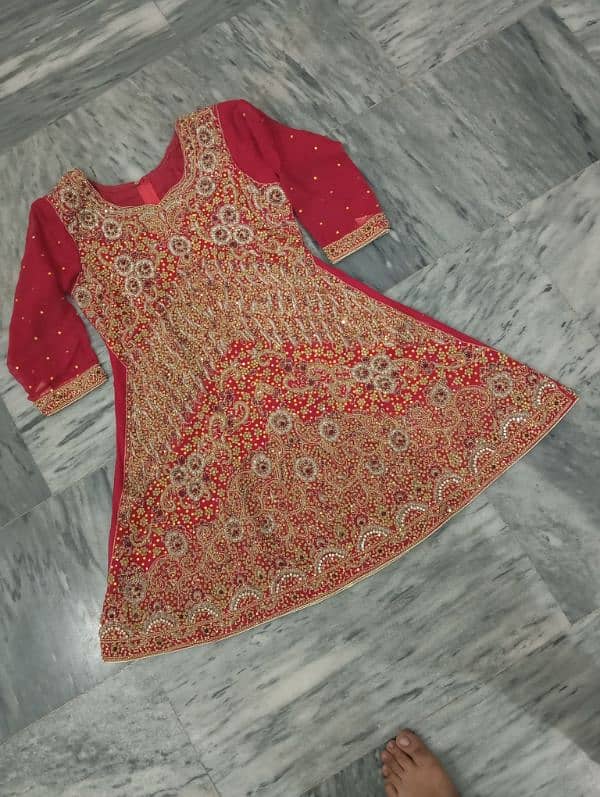 Bridal lahga hand made work good condition 1 day use 3