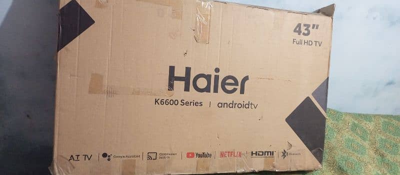 Haier android led 43 full hd voice remote lush condition 0