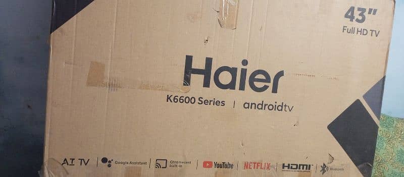 Haier android led 43 full hd voice remote lush condition 1