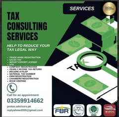 Company Registration/Firm/NTN Services/Sales Tax/Filer/PEC/Trade Mark