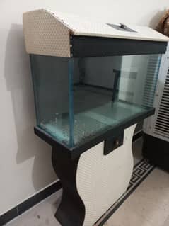 2.5 feet AQUARIUM( minor leakage ) with fiber coated stand