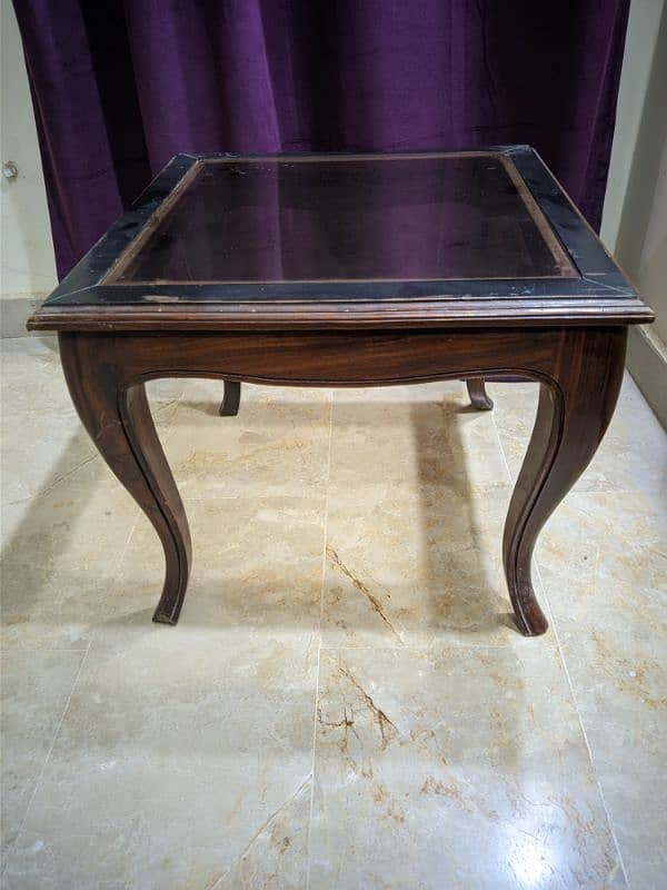 Set of 3 original sheesham wood table 8