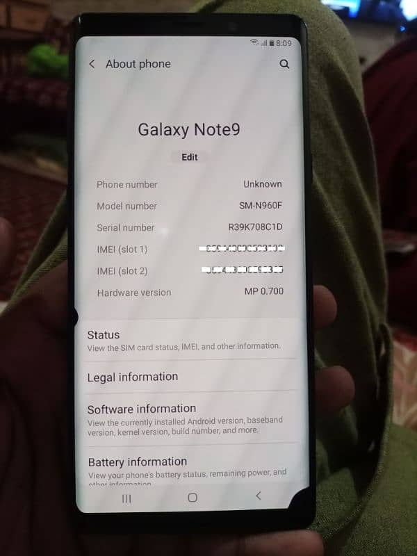 Samsung Note 9 Fresh 6/128 1