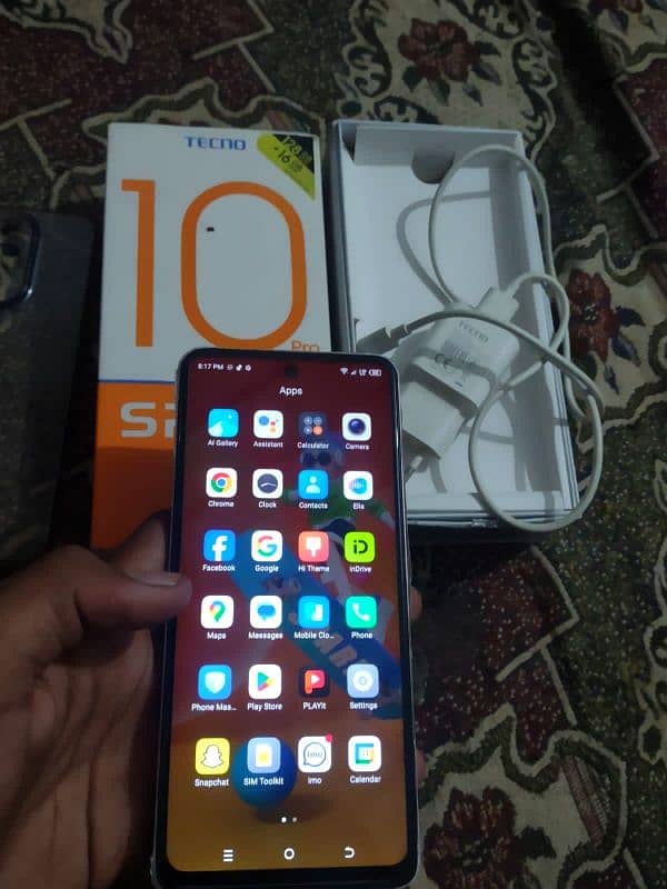 techno spark 10 pro dabba bhi hai white color 7