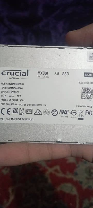 Crucial branded 525GB ssd 100%okk fast speed 2