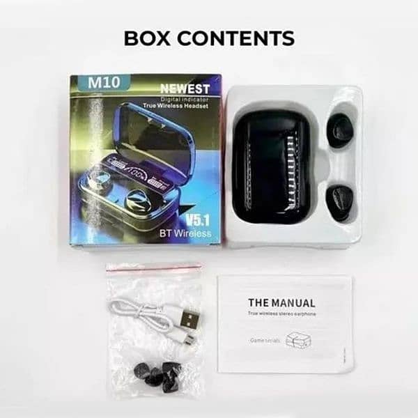 M10 wireless Earbuds with Gaming Thumb Sleeve 2