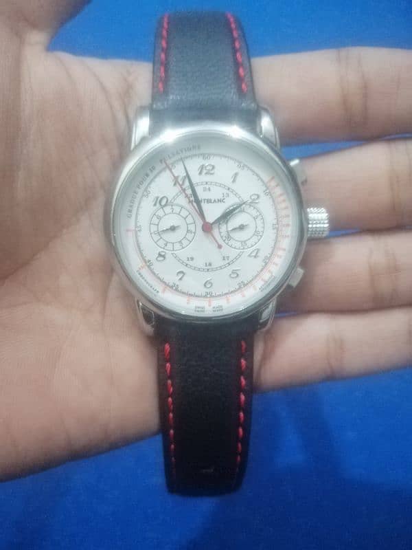 Automatic MontBlanc Watch with Chronograph Swiss Made For Sale. 1