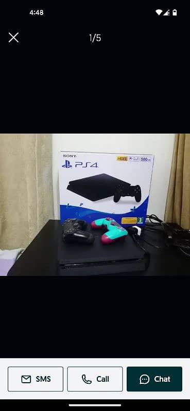 ps4 slim 500 GB & original controller 0