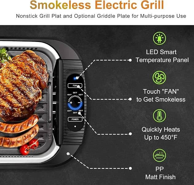 Electric Grill Smokeless with Lid  Available for sale 3