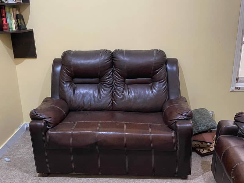 Leather 7 seaters Sofa set Brown Color 5