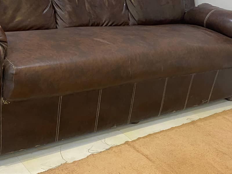 Leather 7 seaters Sofa set Brown Color 7