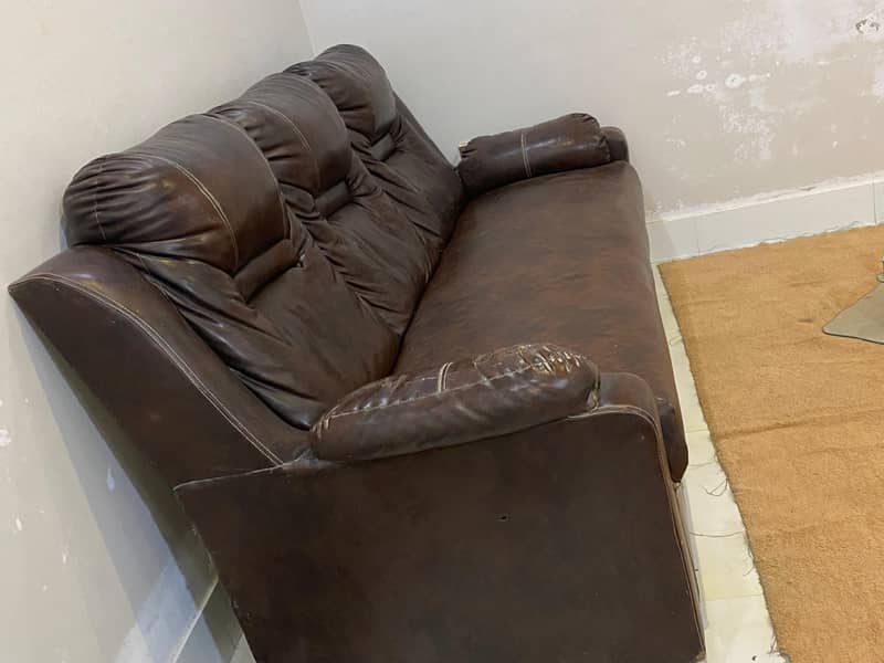 Leather 7 seaters Sofa set Brown Color 9