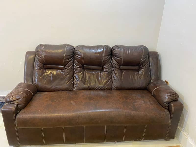 Leather 7 seaters Sofa set Brown Color 11