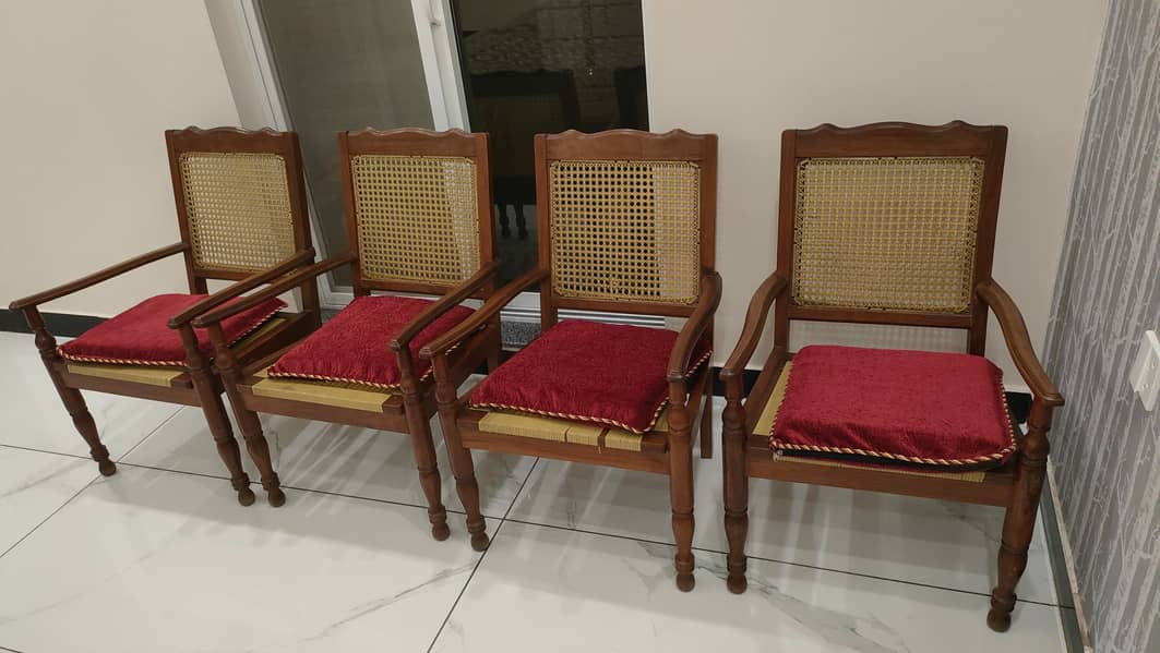 4 Wooden Chairs for sale in Faisalabad 1