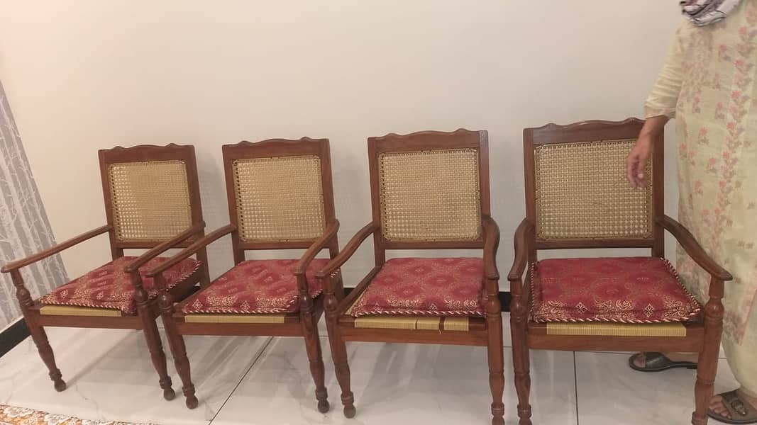 4 Wooden Chairs for sale in Faisalabad 2