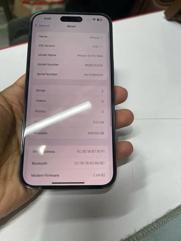 iPhone 14promax 512gb dual physical sims Pta approved 0302-6665973 3