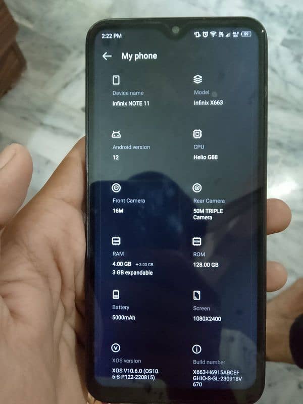 Infinix Note 11 4+3GB RAM 128GB Memory 1