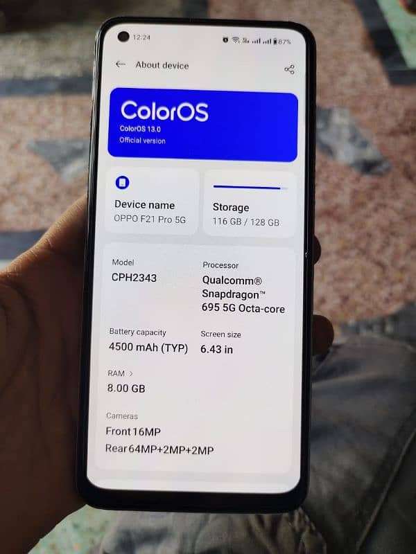 oppo f21 pro 5g 8+8 ram 128 gb memory,home used condition 10 bye 10, 5