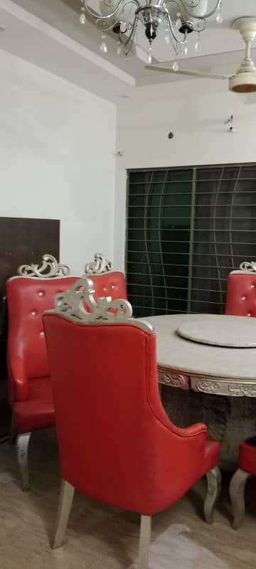 6 chairs marble dining table 1